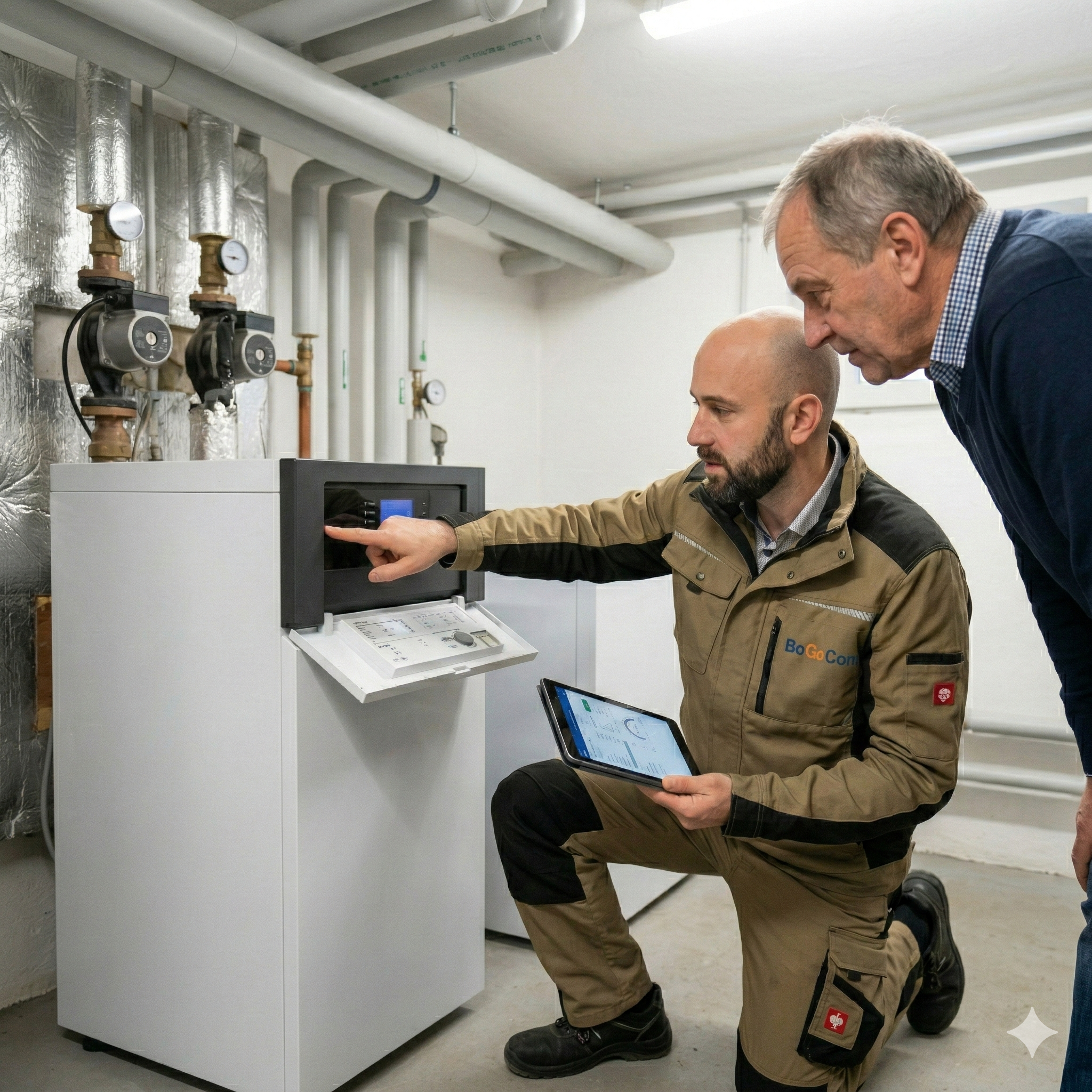Fachmännische Prüfung einer Wärmepumpe durch einen neutralen Baubegleiter